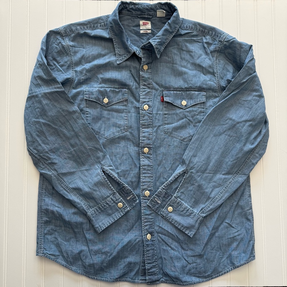 Levi's Men's Blue Denim Shirt